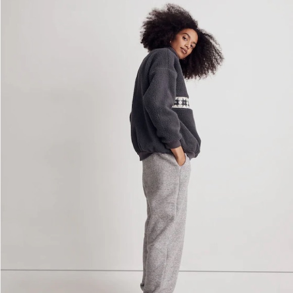 Madewell Re)sourced Sherpa Popover Top - Picture 3 of 12